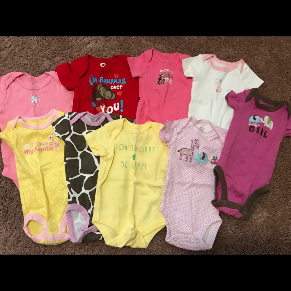 Newborn baby girl clothing lot
